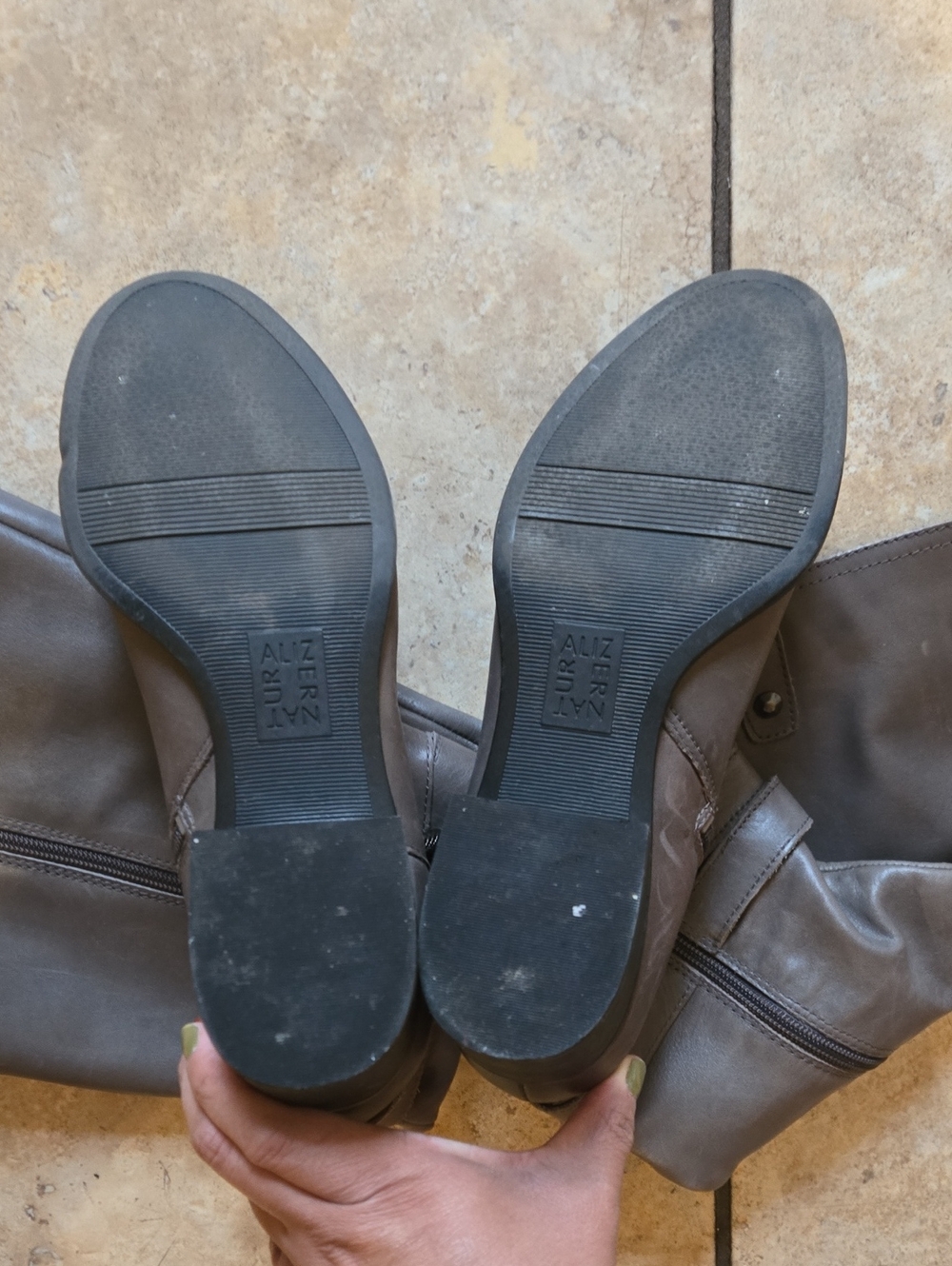 Naturalizer Leather Women's Boots Classic Buckle Detail - Picture 4 of 7